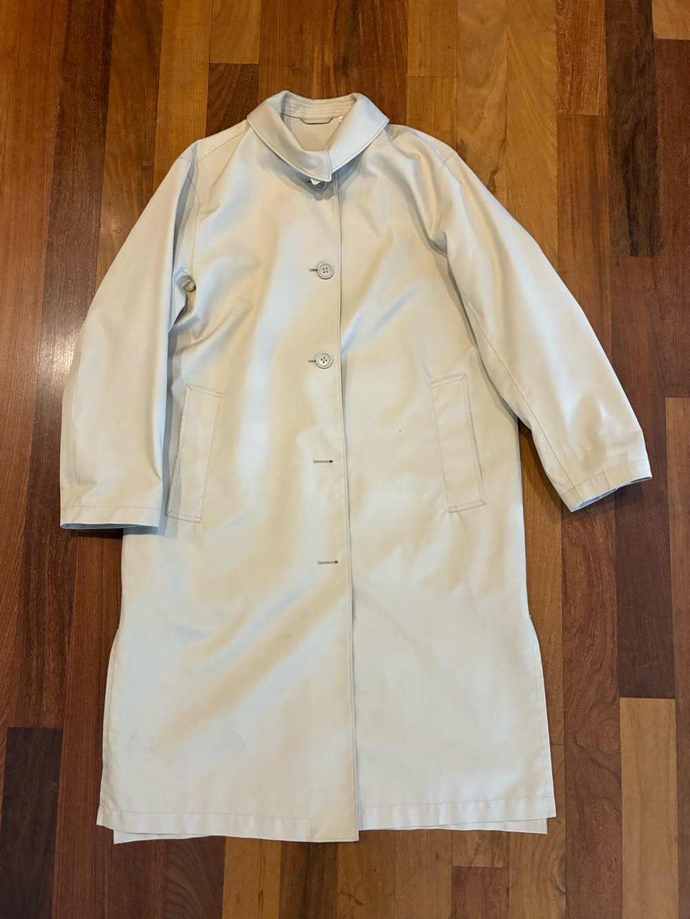 UNIQLO U Off White Long Trench Coat Size XL